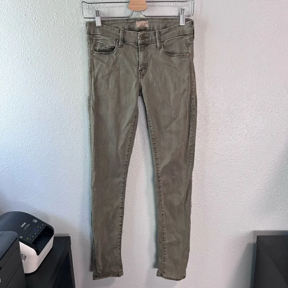 Mother The Looker Pop! Jeans Green